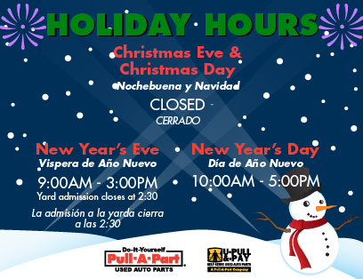 Xmas NYE hours