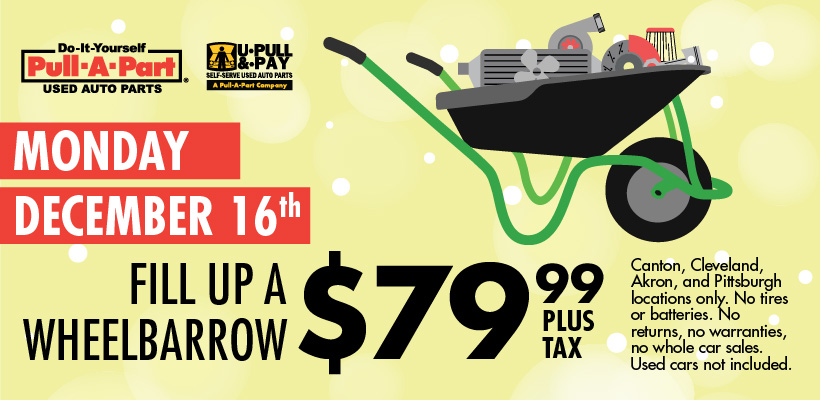 wheelbarrow sale december