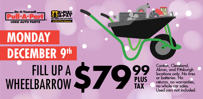 wheelbarrow sale december