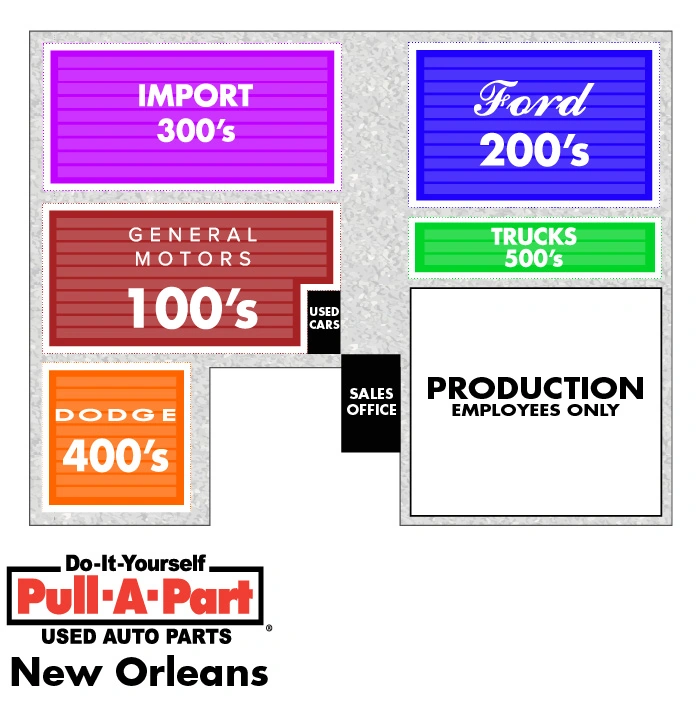 VISIT OUR NEW ORLEANS JUNKYARD TO FIND USED AUTO PARTS, TO BUY CHEAP USED CARS, OR TO SELL YOUR JUNK CAR TODAY! VISIT OUR NEW ORLEANS JUNKYARD TO FIND USED AUTO PARTS, TO BUY CHEAP USED CARS, OR TO SELL YOUR JUNK CAR TODAY!