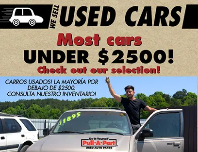 We Sell Used Cars at Pull-A-Part. Most Cars Under $2,500!