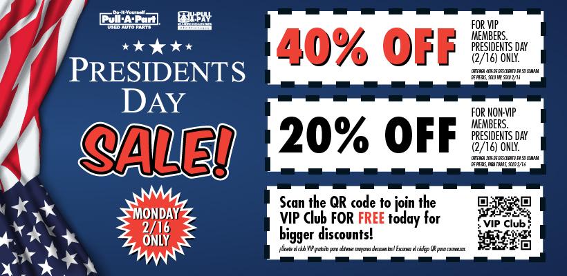 Pres Day Sale